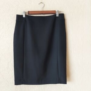 LOFT women's black pencil skirt career business basic capsule office stretch 8